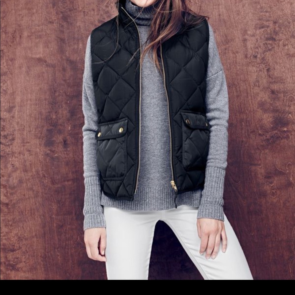 J Crew black vest size small
